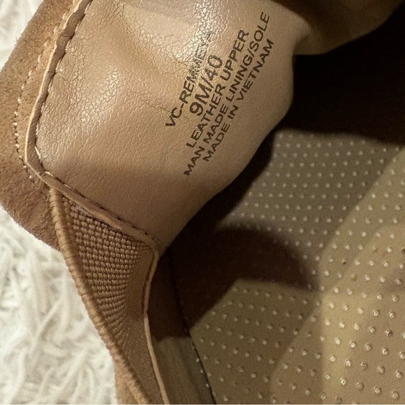 Vince Camuto Rammeya Slip On Suede leather Platform Shoes tan size 9 - Picture 8 of 9